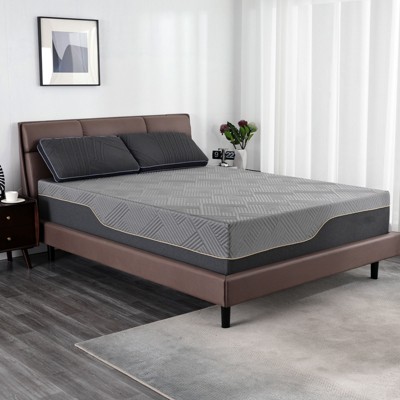 Vipbear 10inch/12inch Memory Foam Mattress, Luxury Cooling Green Tea/Gel Mattress With Ice Silk Cover, Premium Medium Firm Mattress For Back Pain