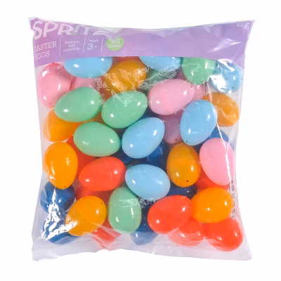 48ct Easter Plastic Eggs Mixed Colors - Spritz™