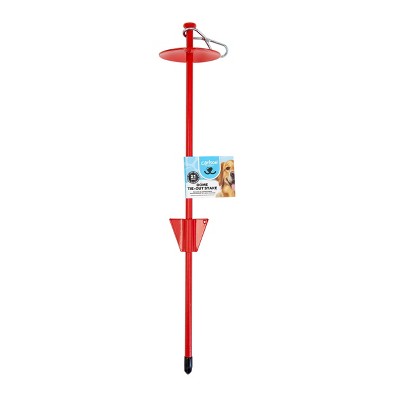 Carlson Dome Dog Tie-Out Stake - Red