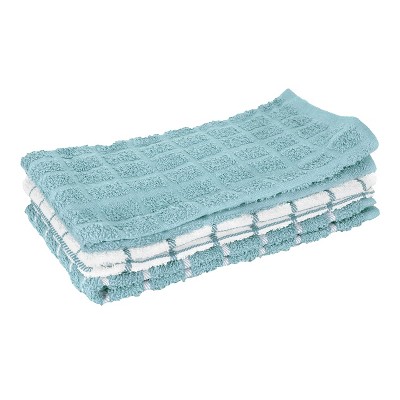 John Ritzenthaler Co. Terry Check Kitchen Towel Set 3-Pack 15" x 25"