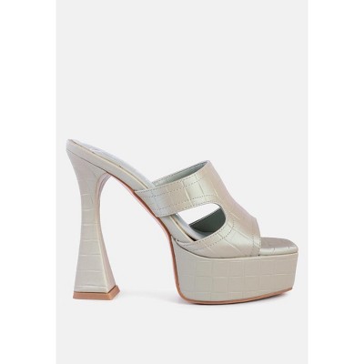Pda Croc High Heel Platform Sandals Women