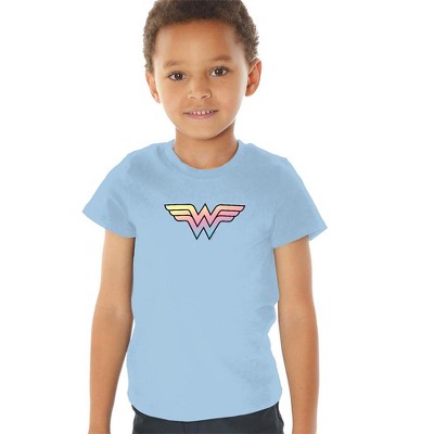 Wonder Woman Easter Logo Kids T Shirt for Toddlers, Light Blue