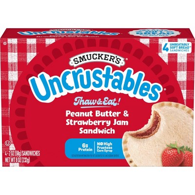 Smucker's Uncrustables Frozen Peanut Butter & Strawberry Jam Sandwich