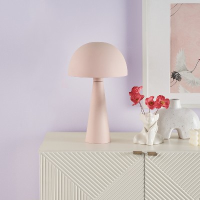 16" Mid-Century Modern Metal Mushroom Accent Table Lamp - Nourison