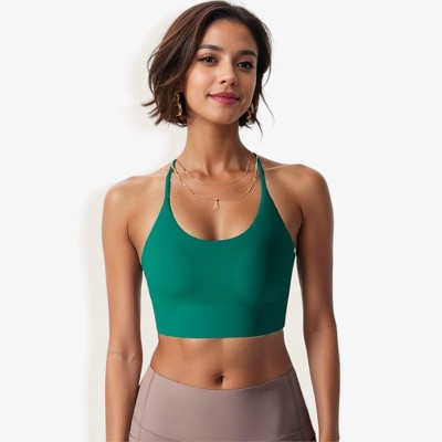 Anna-Kaci Active Women's Low Impact Strappy Sports Bra with Lightweight Breathable Fabric and Seamless Finish