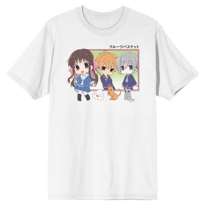 Fruits Basket Chibi Characters Unisex White T-shirt