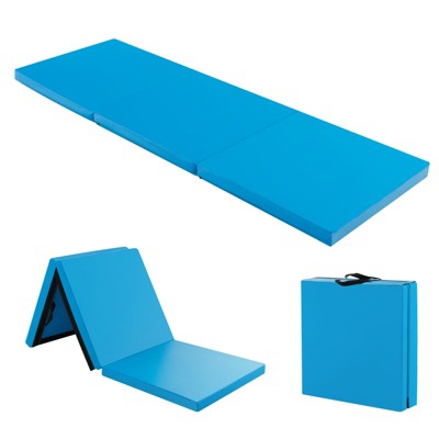 Costway Tri-Fold Folding Exercise Mat 6 ft x 2 ft Portable Gymnastics Tumbling Yoga