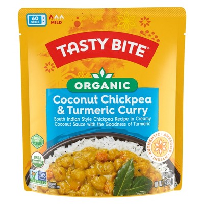 Tasty Bite Vegan Gluten Free Organic Coconut Chickpea and Turmeric Curry - 10oz