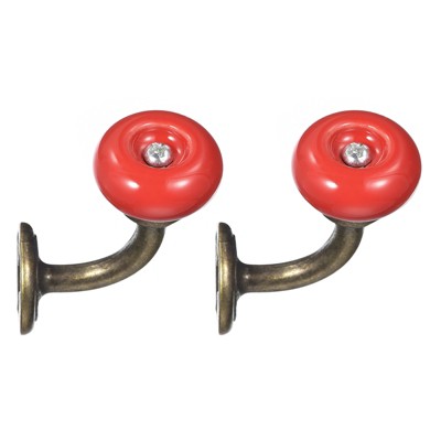 Unique Bargains Zinc Alloy Retro Hanging Towel Backpack Clothes Scarf Keys Hat Wall Hooks 2 Pcs