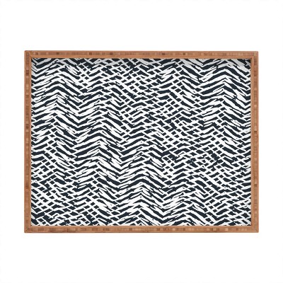Ninola Design Japandi Texture Marks Rectangular Tray - Deny Designs