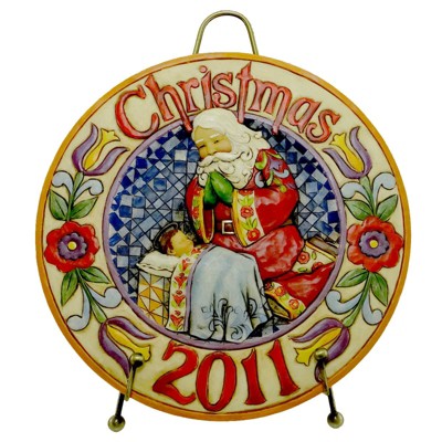 Jim Shore 9.5 Inch Every Knee Shall Bow , Christmas Santa Baby Jesus (2PC)