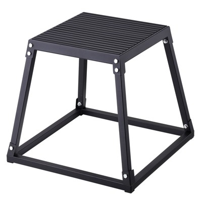 VEVOR Plyometric Jump Box, 18 Inch Plyo Box, Steel Plyometric Platform and Jumping Agility Box, Anti-Slip Fitness Exercise Step Up Box