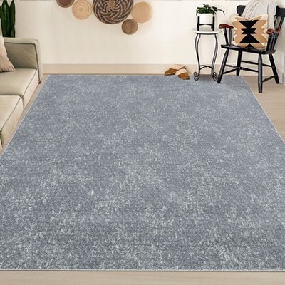 Modern Area Rugs for Living Room Bedroom, Solid Indoor Carpets, Low Pile Non-Slip Rug