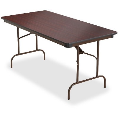 Iceberg Premium Wood Laminate Folding Table, Rectangular, 60w x 30d x 29h, Mahogany