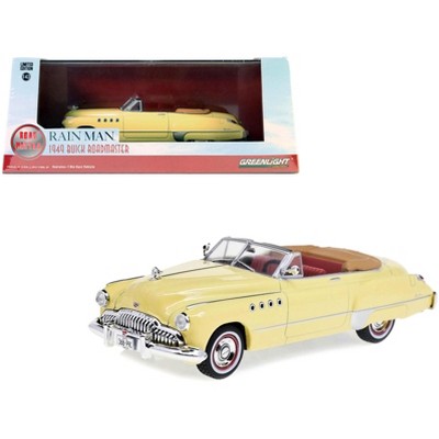 Charlie Babbitt's 1949 Buick Roadmaster Convertible Cream w/Red Interior "Rain Man" (1988) 1/43 Diecast Model Car by Greenlight