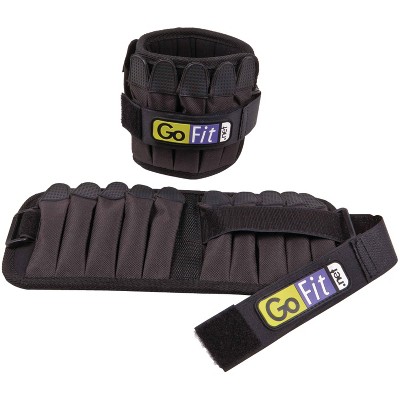 GoFit® Padded Adjustable Pro Ankle Weights in Black