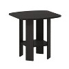Furinno Industrial End Table Sofa Side Coffee Table with 2 Storage Shelf,Espresso - 3 of 4