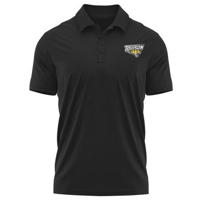 Towson University Adult Polo Left Chest Logo, Black
