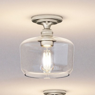 Urban Ambiance Luxury Vintage Ceiling Light 9''H x 9''W,  Brushed Nickel Finish,  Hedland Collection, UHP4064