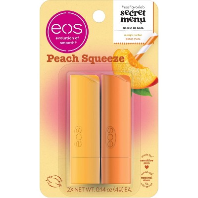 eos Limited Edition Lip Balm - Peach Squeeze - 0.28oz/2pk