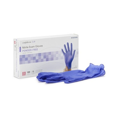 3.0 Confiderm McKesson Nitrile Exam Glove Blue Textured Fingertips