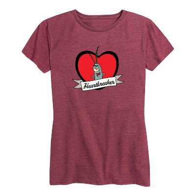 Women's - SpongeBob SquarePants - Heartbreaker Short Sleeve Graphic T-Shirt
