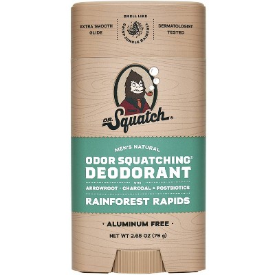DR. SQUATCH Men's Natural Solid Deodorant Rainforest Rapids - 2.65oz