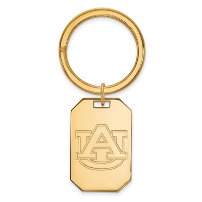 Black Bow Jewelry 14k Yellow Gold Plated Sterling Silver Auburn Tigers NCAA Key Chain