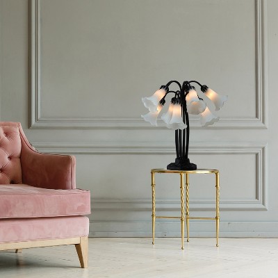 21" Lily Table Lamp White - River of Goods