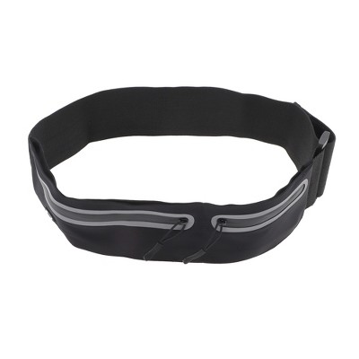 Unique Bargains Double Pocket Running Waist Pack with Magic Tapes 1 Pc
