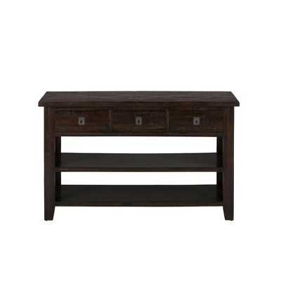 Jofran,Kona Grove 50" Distressed Rustic Solid Wood Sofa Table- Gray Color