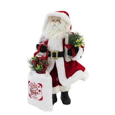 Roman 18.0 Inch Santa With Message Bag Christmas Figurine , Believe Magic (1PC)