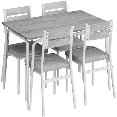 Jojoka Sturdy Wooden Square Table and Chair Breakfast Table Set