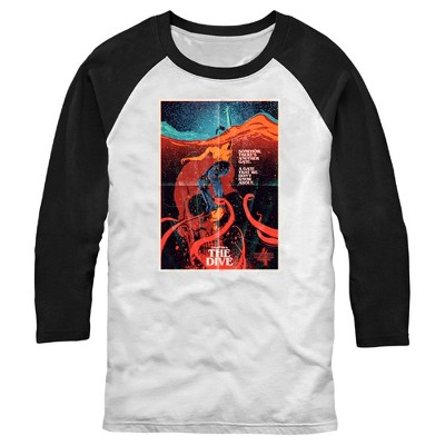 Men's Stranger Things Retro The Dive Poster Baseball Tee