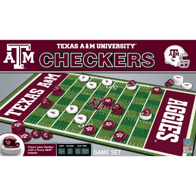 MasterPieces Officially licensed NCAA Texas A&M Aggies Checkers Board Game for Families and Kids ages 6 and Up
