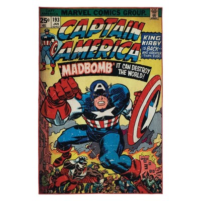 Captain America Comic 54"x78" Area Kids' Rug
