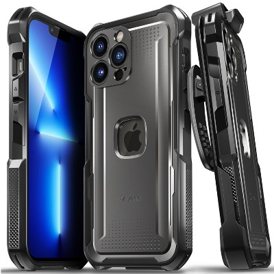 Vena vArmor For Apple iPhone 13 Pro Max Case Magsafe, Rugged Case with Belt Clip Holster [Military Grade Drop Protection] Heavy Duty Kickstand, Black