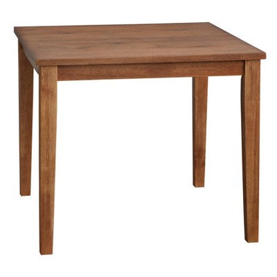 Lifestorey Carmen Dining Table Beige : 4-Seat Square MDF Top, Wood Frame, Non-Extension