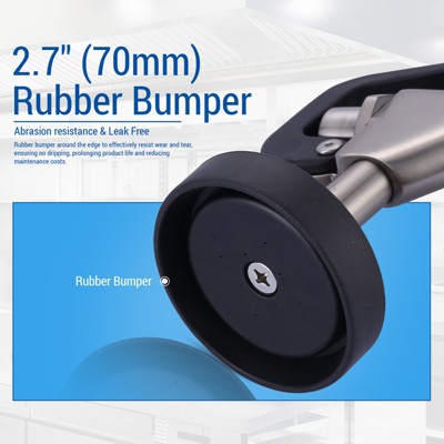 WOWOW 7/8-20UNEF Pre Rinse Sprayer with Black Handle Rubber Nozzles for Commercial Sink Faucet