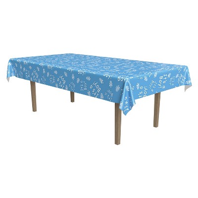 Beistle It's A Boy! table cover, 54" x 108", (2/Pkg) Multicolored