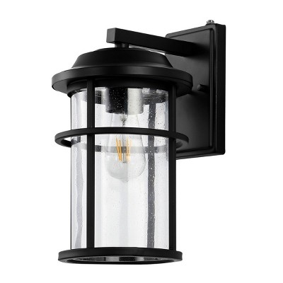 Cianna 9.5" Outdoor Sconce (Set of 2) - PLT4017 - Black - Safavieh