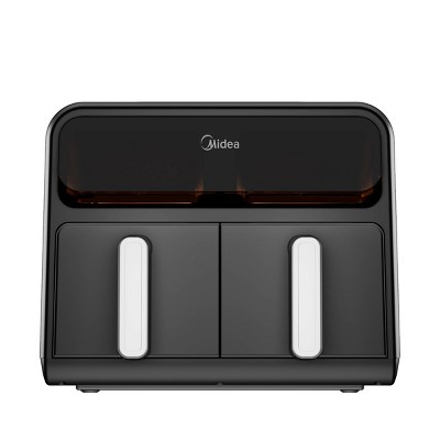 Midea 8.4qt Two-Zone Air Fryer: Dual Baskets, Digital Control, Nonstick, Cool Touch, 1650W, Black