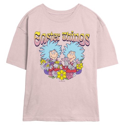Junior's Dr. Seuss Easter Thing 1 and Thing 2 T-Shirt