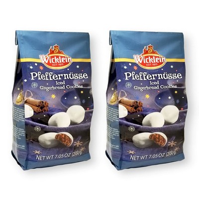 Wicklein Pfeffernusse Iced Gingerbread Cookies 7.05 Oz. /200 g. (Pack of 2)