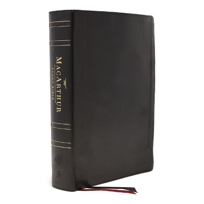 Esv, MacArthur Study Bible, 2nd Edition, Genuine Leather, Black, Thumb Indexed - by  Thomas Nelson (Leather Bound)