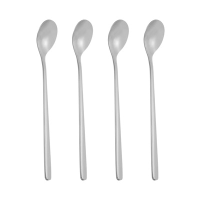 Unique Bargains Stainless Steel Long Handle Iced Tea Coffee Spoons 4 Pcs