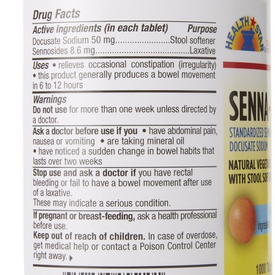 Gericare Docusate Sodium Senna 8.6mg/50mg Tablet, 1000 Ct