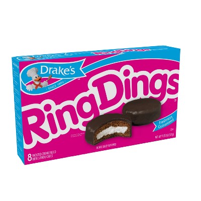 Drakes Ring Dings Chocolate Cake - 11.55oz/8ct