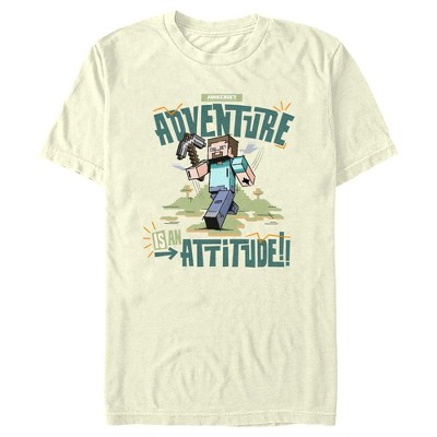 Men's Minecraft Classic Steve Adventure Is an Attitude T-Shirt