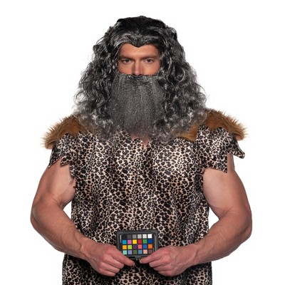 Underwraps Costumes Viking Wig & Beard Adult Costume Set | Grey